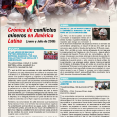 Petropress 11 | Cronología de conflictos mineros en América Latina Junio a julio 2008