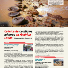 Petropress 18 | Cronología de conflictos mineros en América Latina Noviembre 2008 a enero 2010