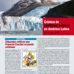 Petropress 21 | Cronología de conflictos mineros en América Latina Junio a Julio 2010