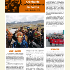 Petropress 34 | Cronología conflictos mineros en Bolivia Julio a noviembre 2014