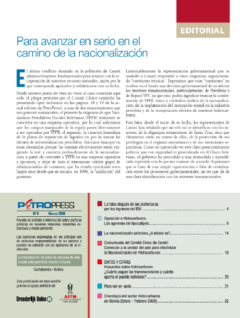 Petropress 8 Editorial | Para avanzar en serio en el camino de la nacionalización