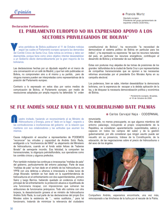 Petropress 3 | Se fue Andrés Soliz Rada y el neoliberalismo bate palmas