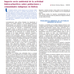 Petropress 3 | Impacto social ambiental de la actividad hidrocarburífera sobre poblaciones y comunidades indígenas