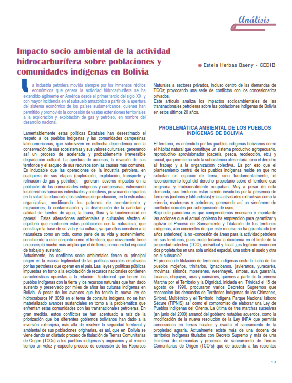 Petropress 3 | Impacto social ambiental de la actividad hidrocarburífera sobre poblaciones y comunidades indígenas