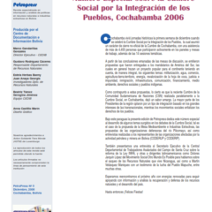 Petropress 5 Editorial | Número Especial sobre la Cumbre Social por la Integración de los Pueblos Cochabamba 2006