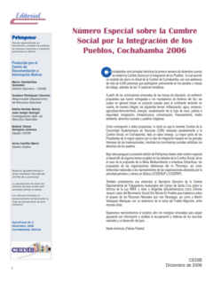 Petropress 5 Editorial | Número Especial sobre la Cumbre Social por la Integración de los Pueblos Cochabamba 2006