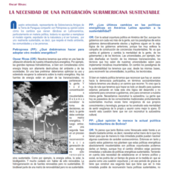 Petropress 5 | La necesidad de una integración suramericana sustentable