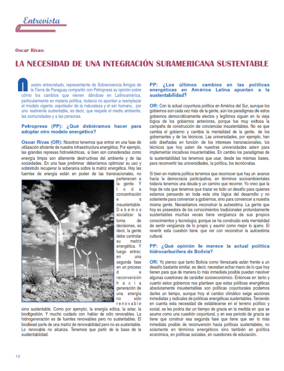 Petropress 5 | La necesidad de una integración suramericana sustentable