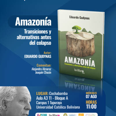 Afiche Evento Gudynas católica libro - Lalibre copia