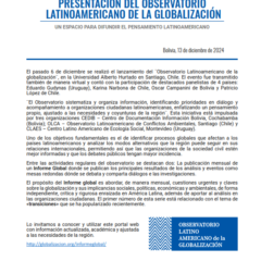 Nota de prensa | Presentación del Observatorio Latinoamericano de la Globalización