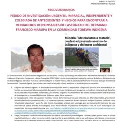 Denuncia Contiocap | Pedido de investigación urgente e imparcial ante la muerte de Francisco Marupa